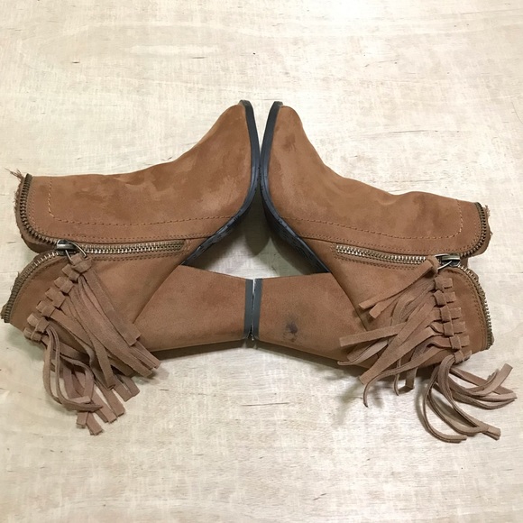 DV Open Toe Booties Heels Fringe Zipper size 7 - Picture 2 of 11